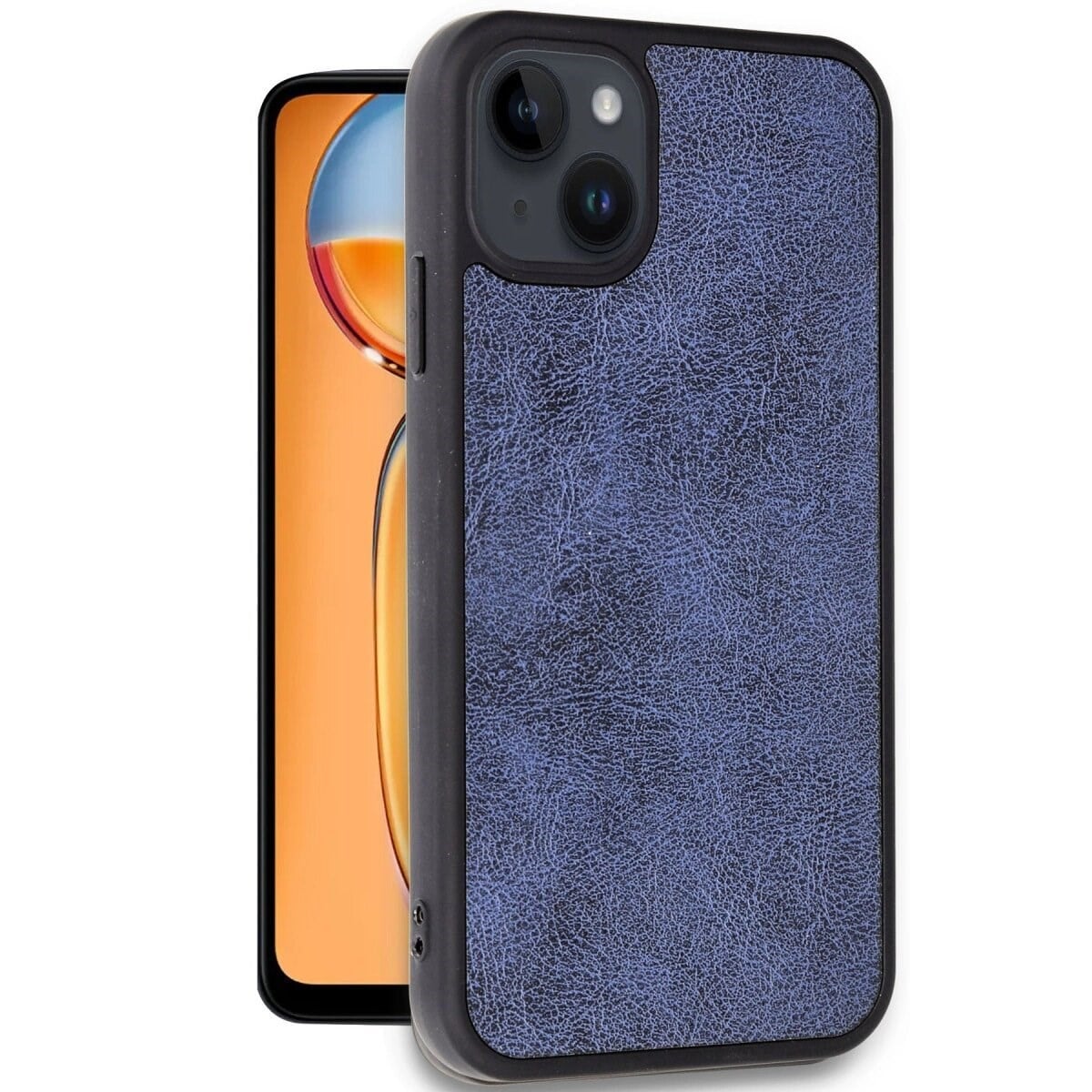 Apple İphone 15 Kılıf Aras Deri Kapak - Lacivert