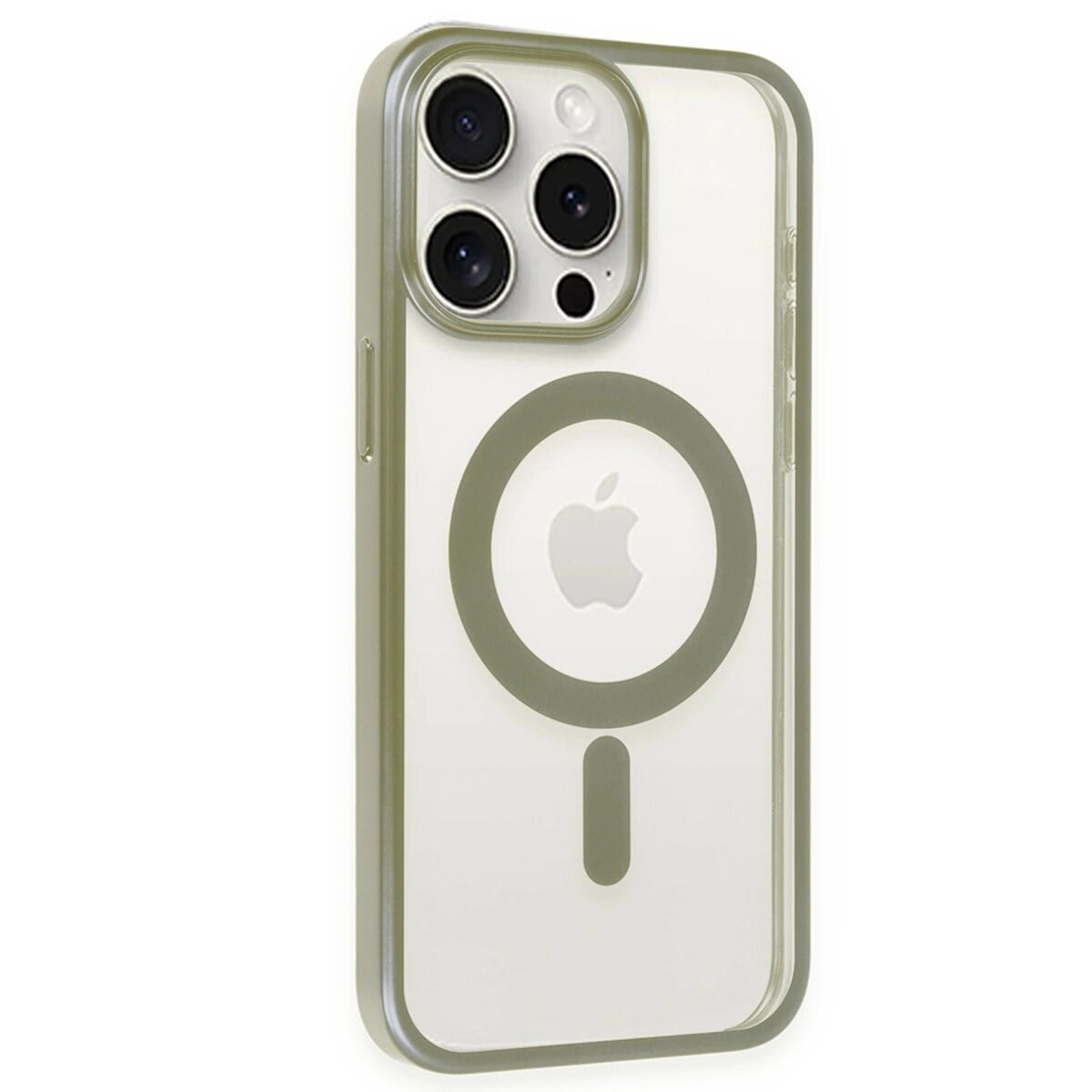 Apple İphone 15 Pro Kılıf Erozi Magsafe Kapak - Gri