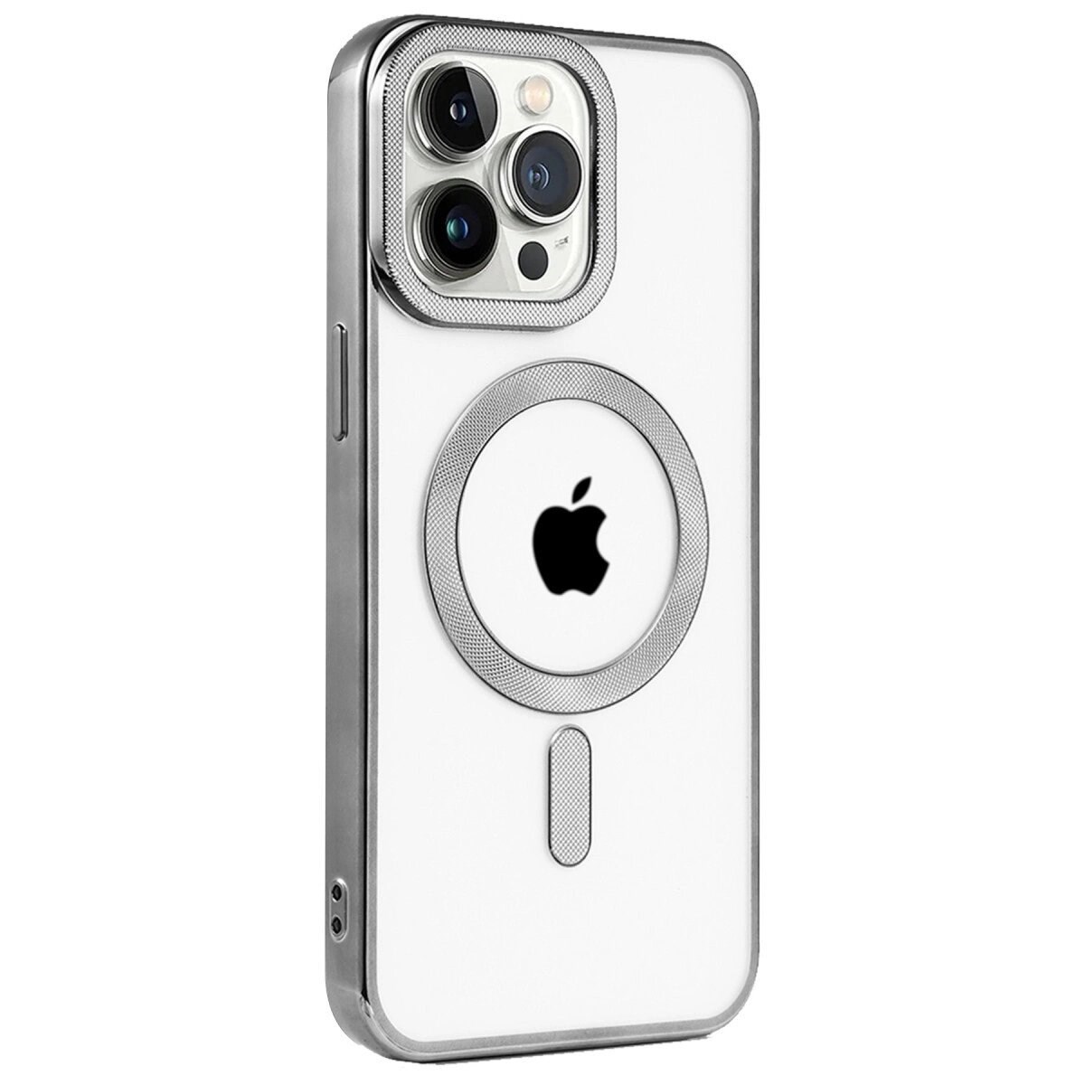 Apple İphone 15 Pro Kılıf Kronos Magsafe Kapak - Titanyum Gri