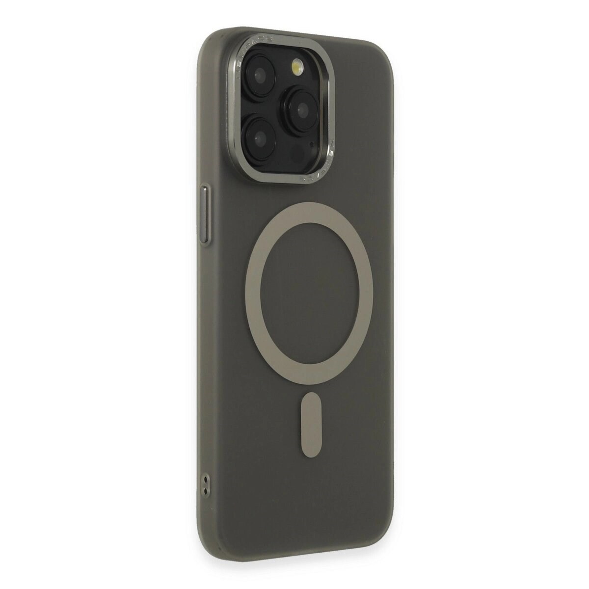 Apple İphone 15 Pro Kılıf Lodos Magneticsafe Mat Kapak - Titan Gri
