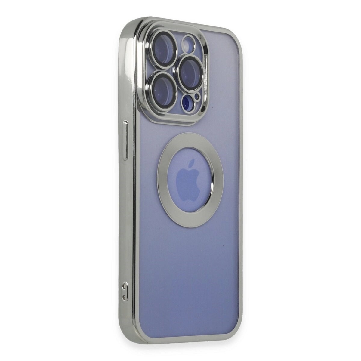 Apple İphone 15 Pro Kılıf Slot Silikon - Gümüş