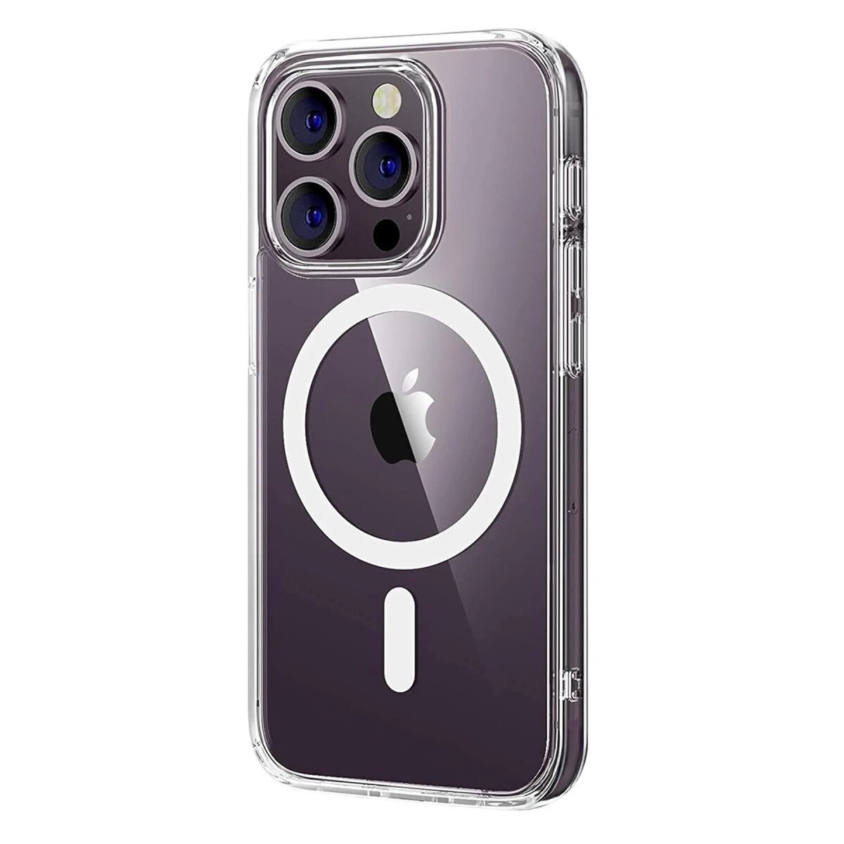 Apple İphone 15 Pro Max Combo Sert Şeffaf Magsafe Kapak - Şeffaf