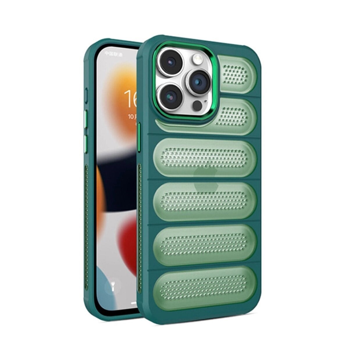 Apple İphone 15 Pro Max Kılıf Airmax Silikon Kapak - Koyu Yeşil