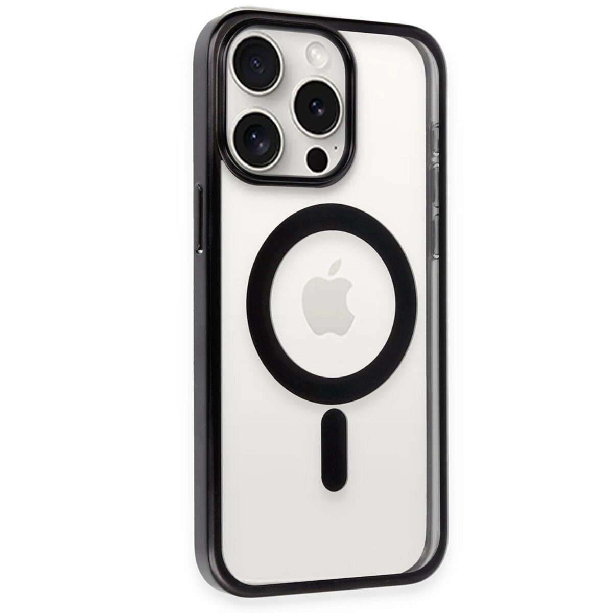 Apple İphone 15 Pro Max Kılıf Erozi Magsafe Kapak - Siyah