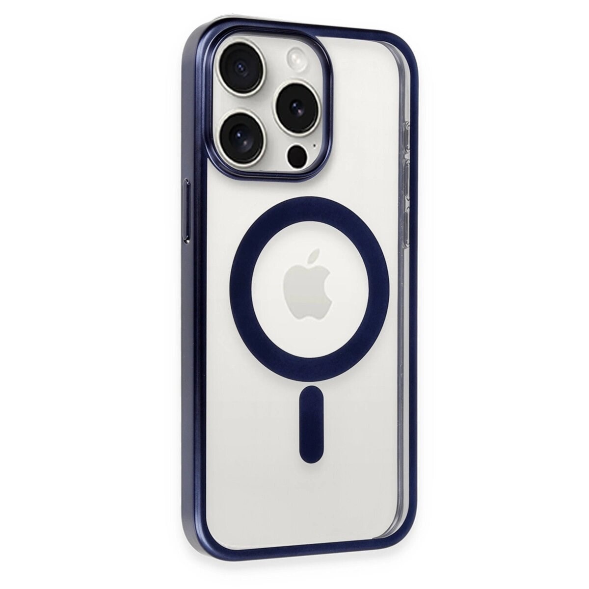 Apple İphone 15 Pro Max Kılıf Erozi Magsafe Kapak - Lacivert