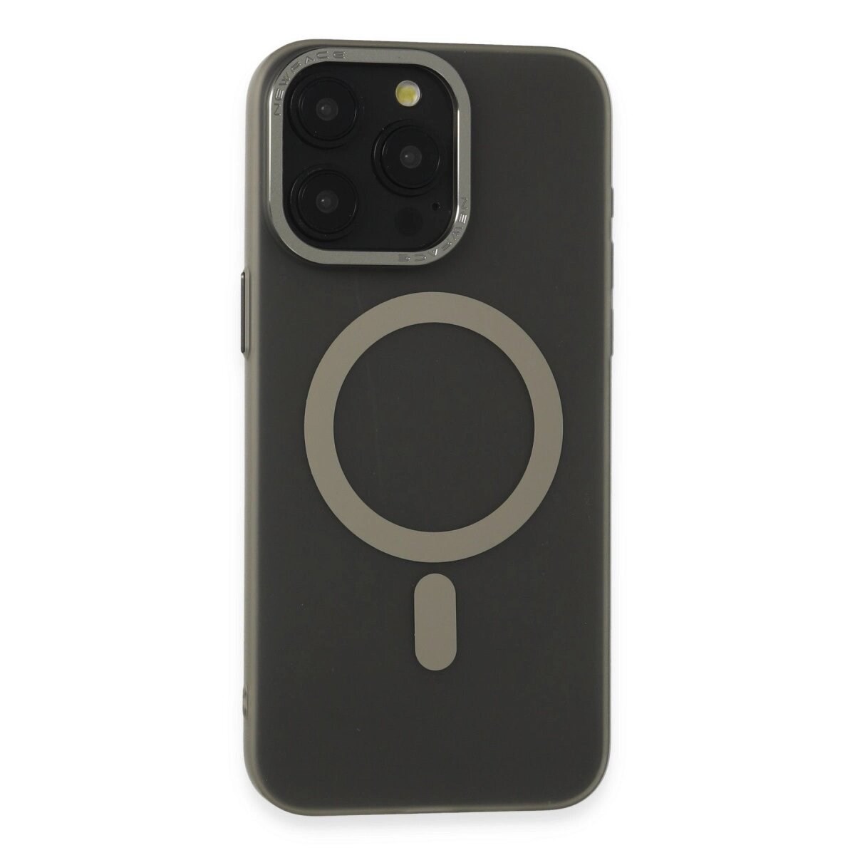 Apple İphone 15 Pro Max Kılıf Lodos Magneticsafe Mat Kapak - Titan Gri