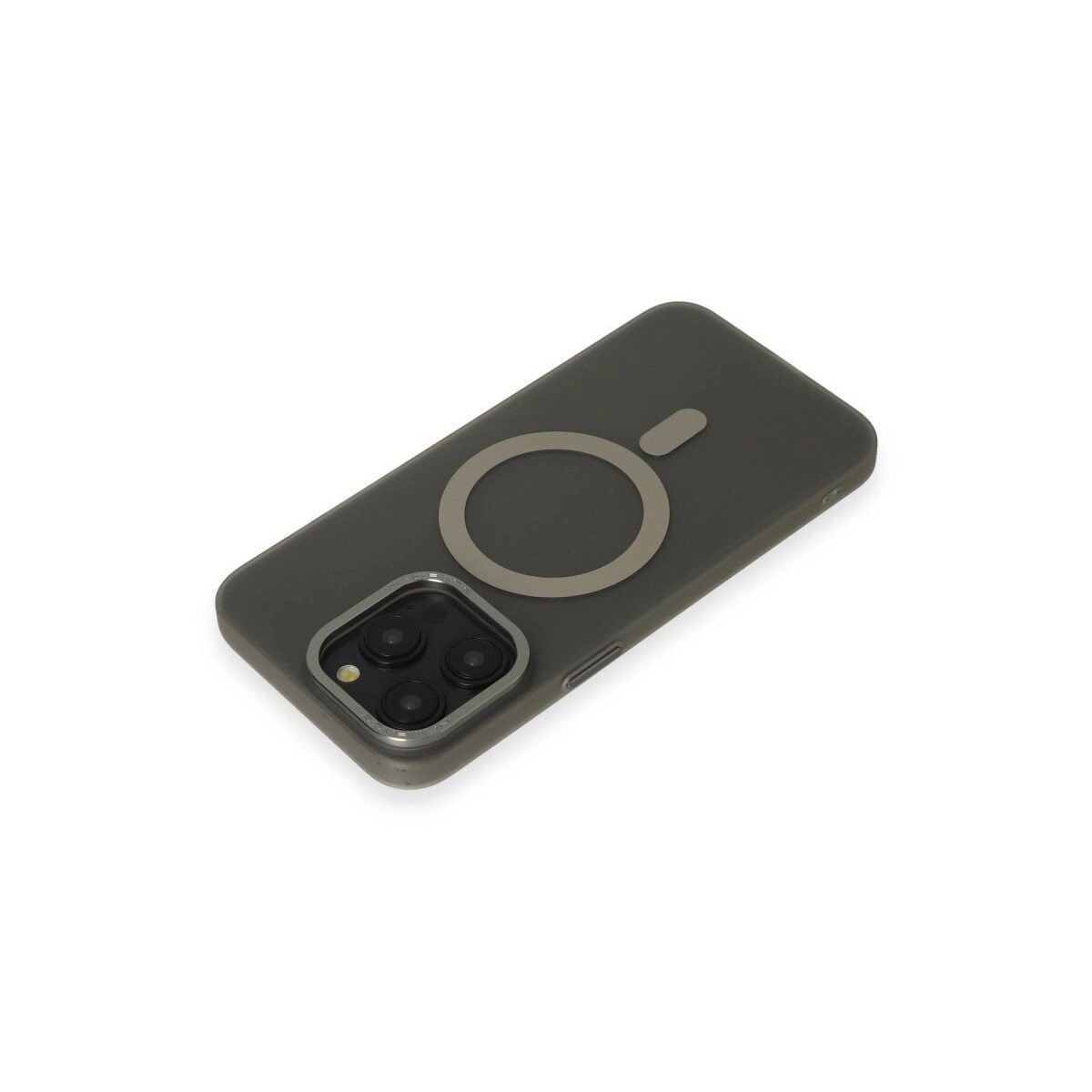 Apple İphone 15 Pro Max Kılıf Lodos Magneticsafe Mat Kapak - Titan Gri
