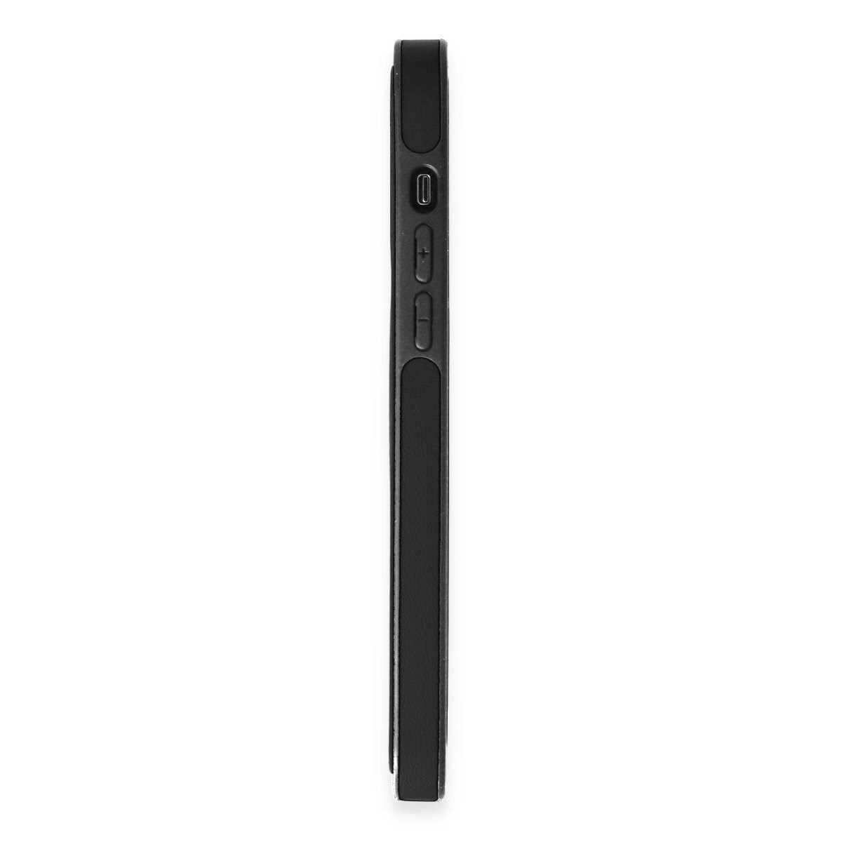Apple İphone 15 Pro Max Kılıf Ozzi Magsafe Deri Kapak - Siyah
