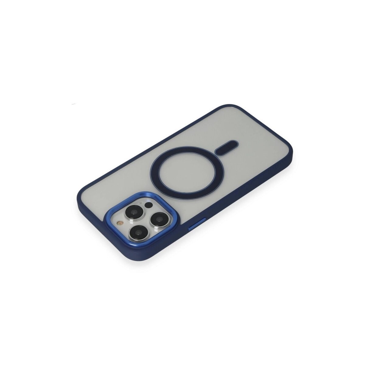Apple İphone 15 Pro Max Kılıf Room Magneticsafe Silikon - Lacivert