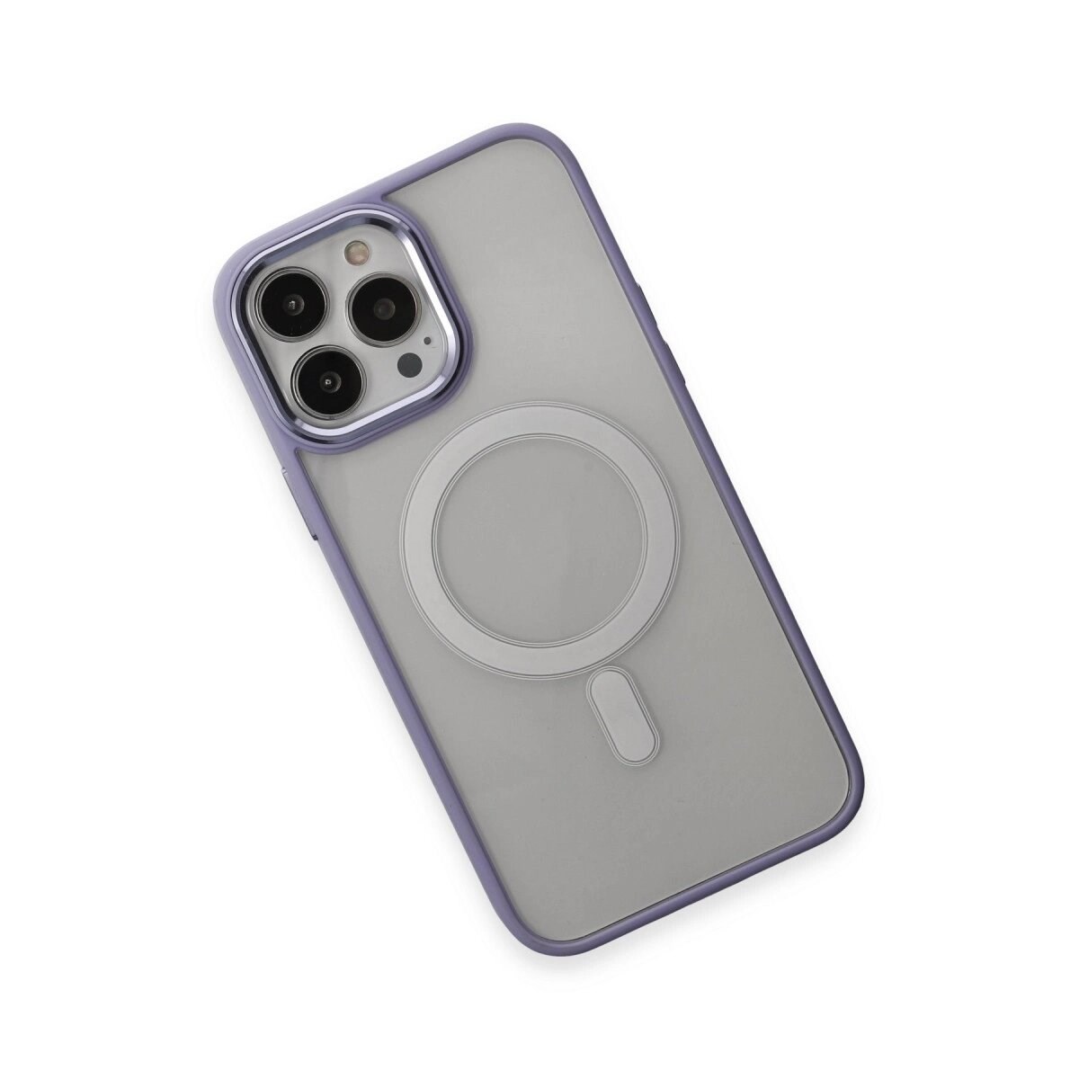 Apple İphone 15 Pro Max Kılıf Room Magneticsafe Silikon - Lila