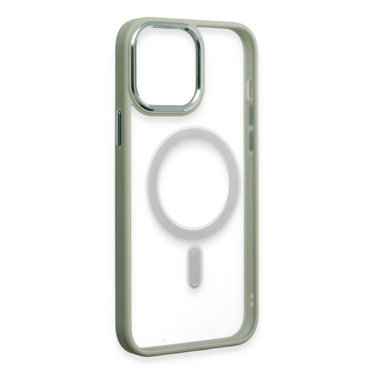 Apple İphone 15 Pro Max Kılıf Room Magneticsafe Silikon - Su Yeşili