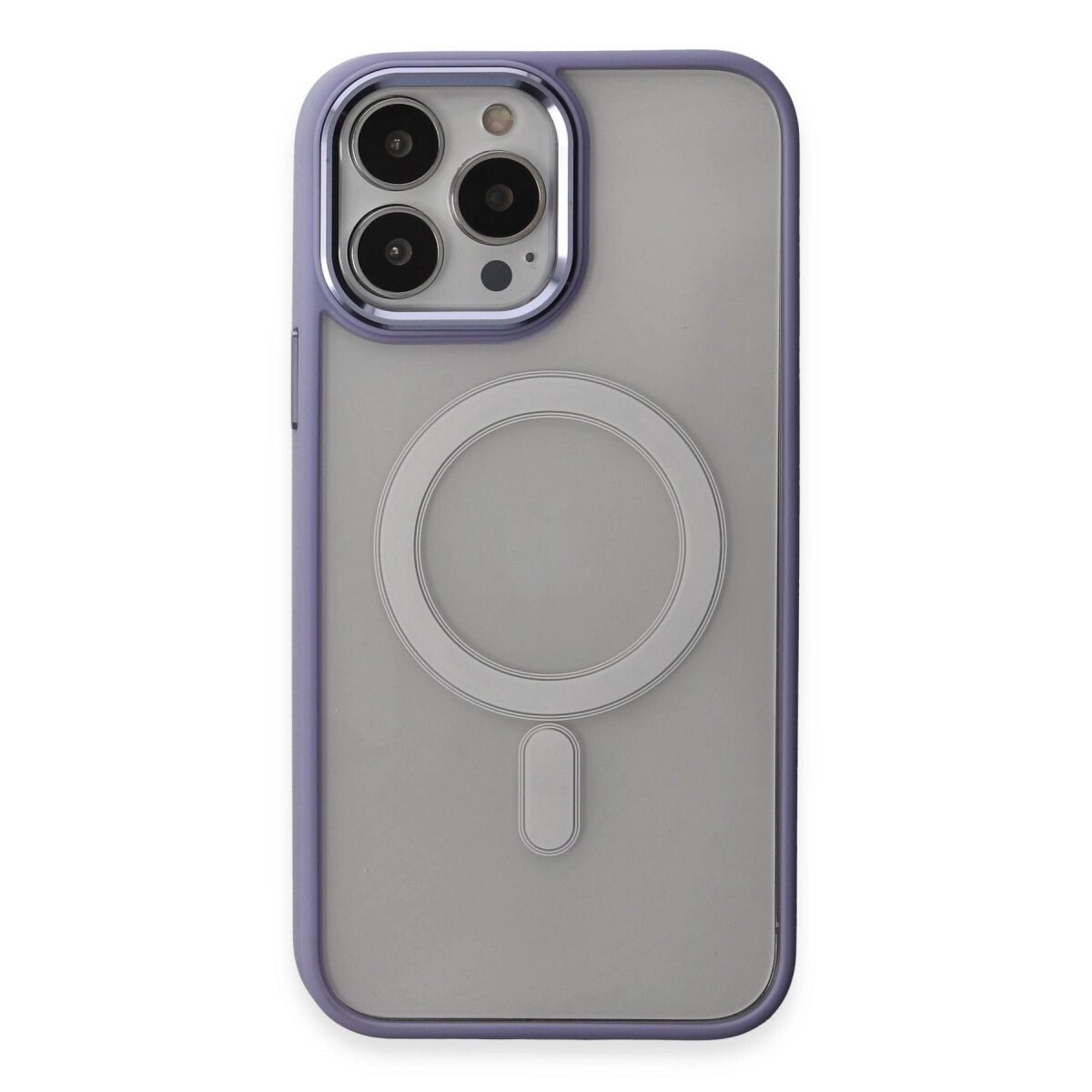 Apple İphone 15 Pro Max Kılıf Room Magneticsafe Silikon - Lila