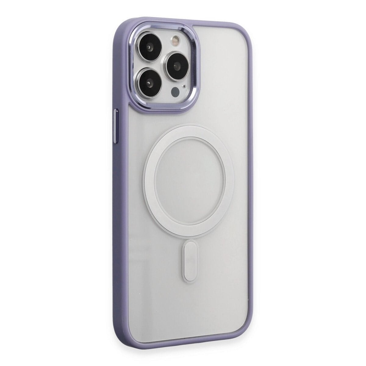 Apple İphone 15 Pro Max Kılıf Room Magneticsafe Silikon - Lila