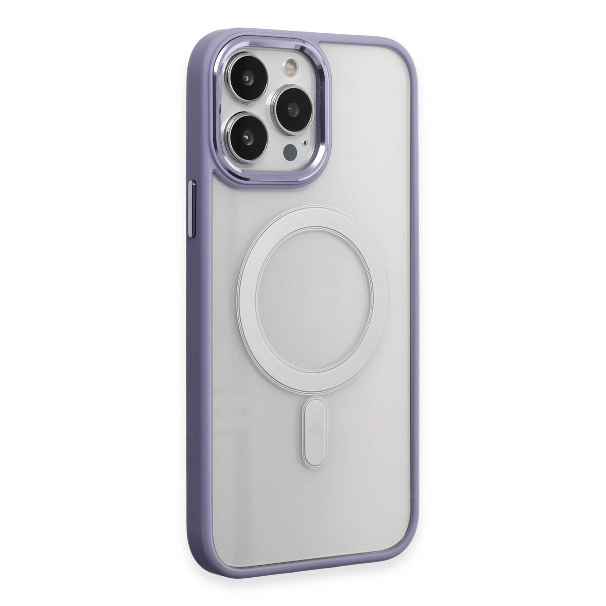 Apple İphone 15 Pro Max Kılıf Room Magneticsafe Silikon - Lila