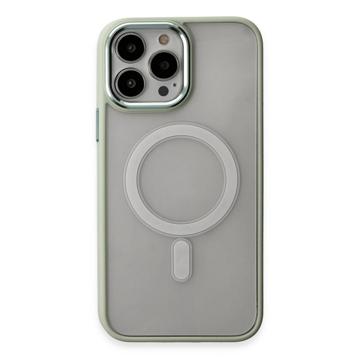 Apple İphone 15 Pro Max Kılıf Room Magneticsafe Silikon - Su Yeşili