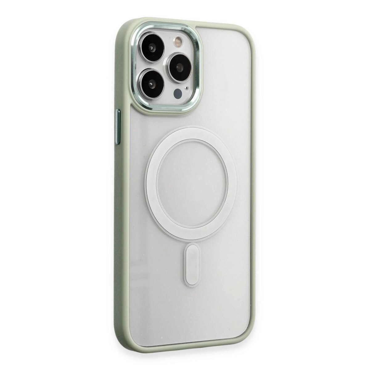 Apple İphone 15 Pro Max Kılıf Room Magneticsafe Silikon - Su Yeşili