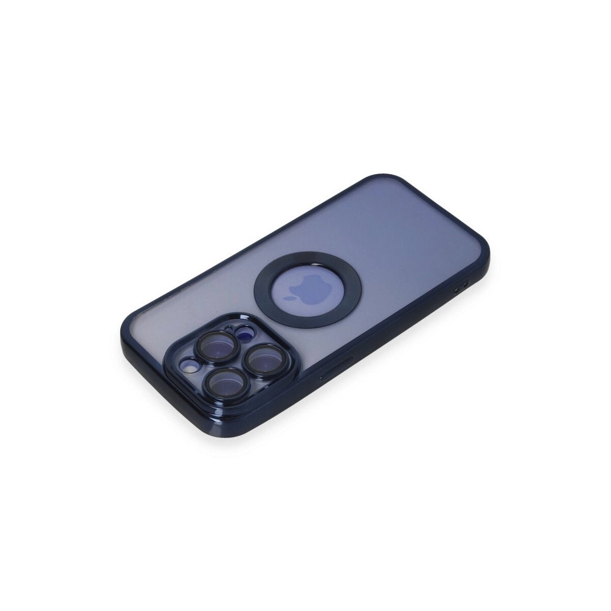 Apple İphone 15 Pro Max Kılıf Slot Silikon - Lacivert