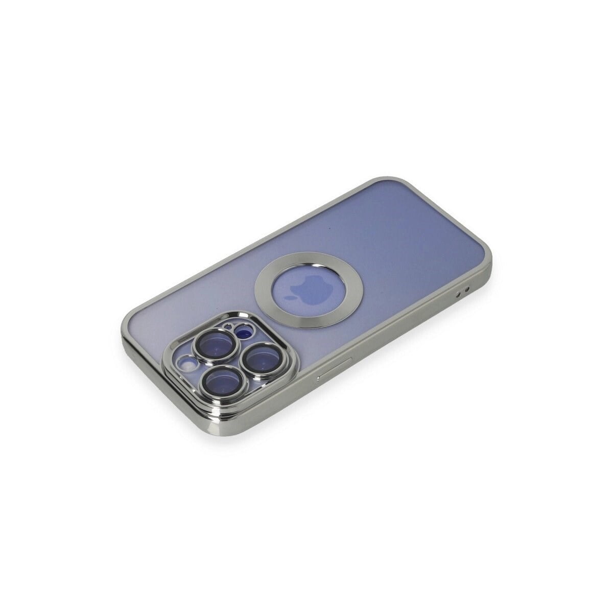 Apple İphone 15 Pro Max Kılıf Slot Silikon - Gümüş