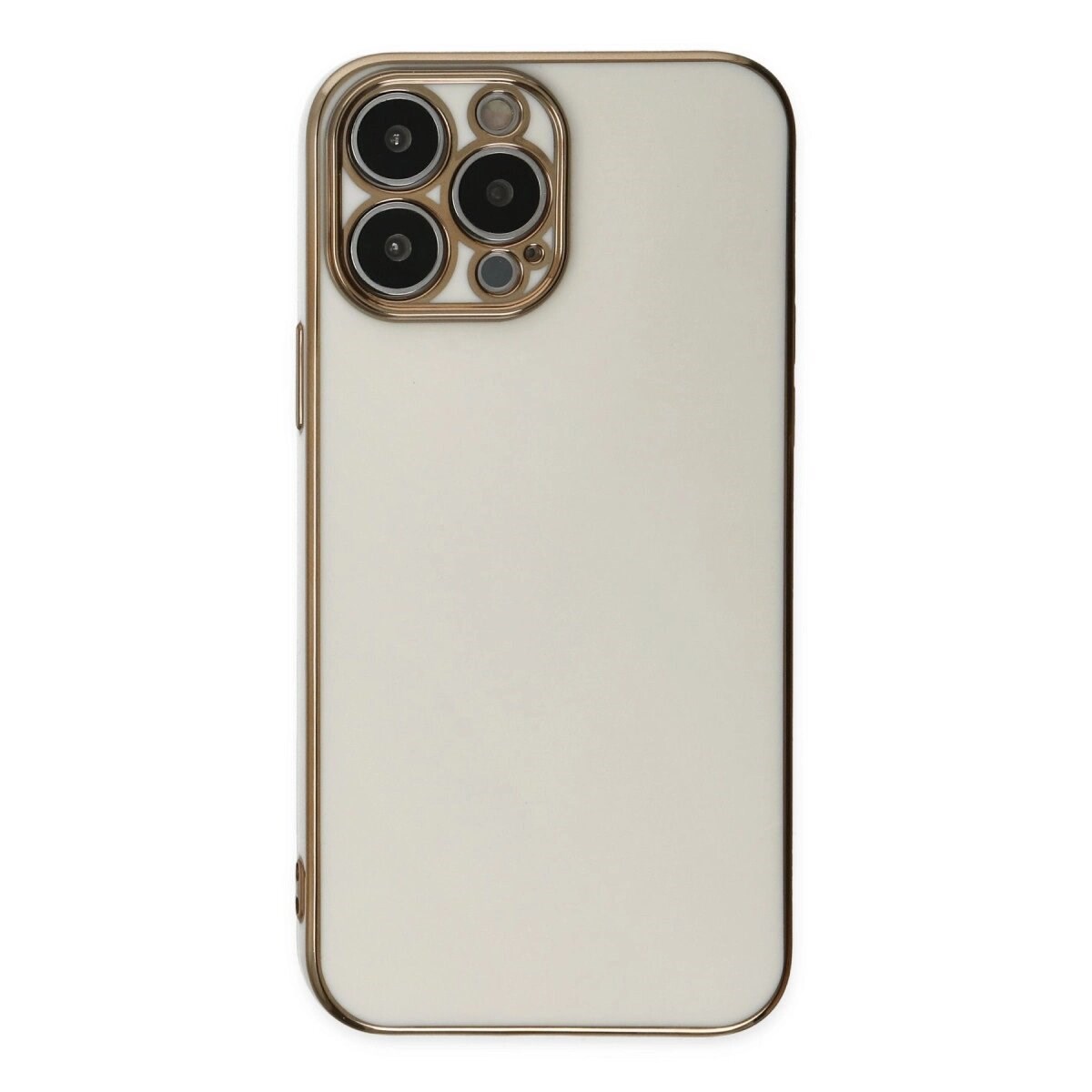 Apple İphone 15 Pro Max Kılıf Volet Silikon - Beyaz