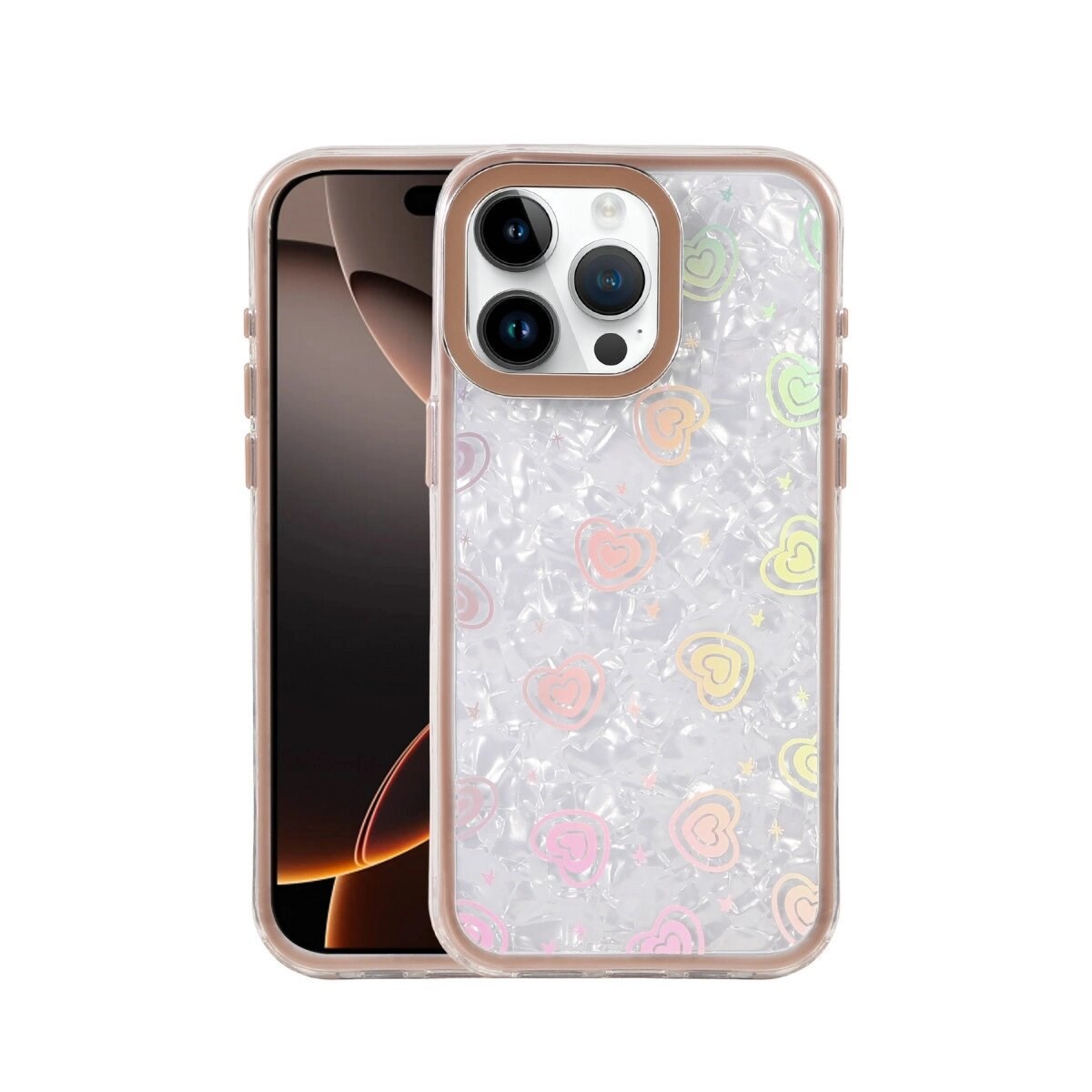 Apple İphone 15 Pro Max Lumi Desenli Kapak - Çöl Titanyum