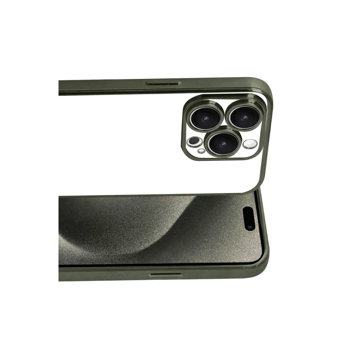 Apple İphone 15 Pro Max Razer Lensli Silikon - Yeşil