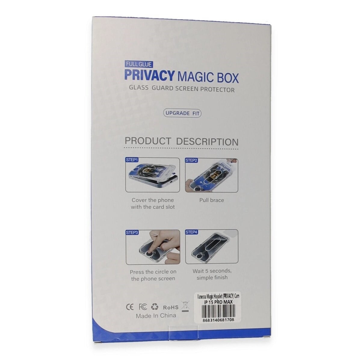 Apple İphone 15 Pro Max Vanessa Magic Hayalet Cam