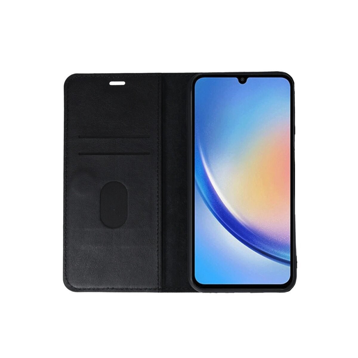 Apple İphone 15 Trend S Plus Kapaklı Kılıf - Siyah