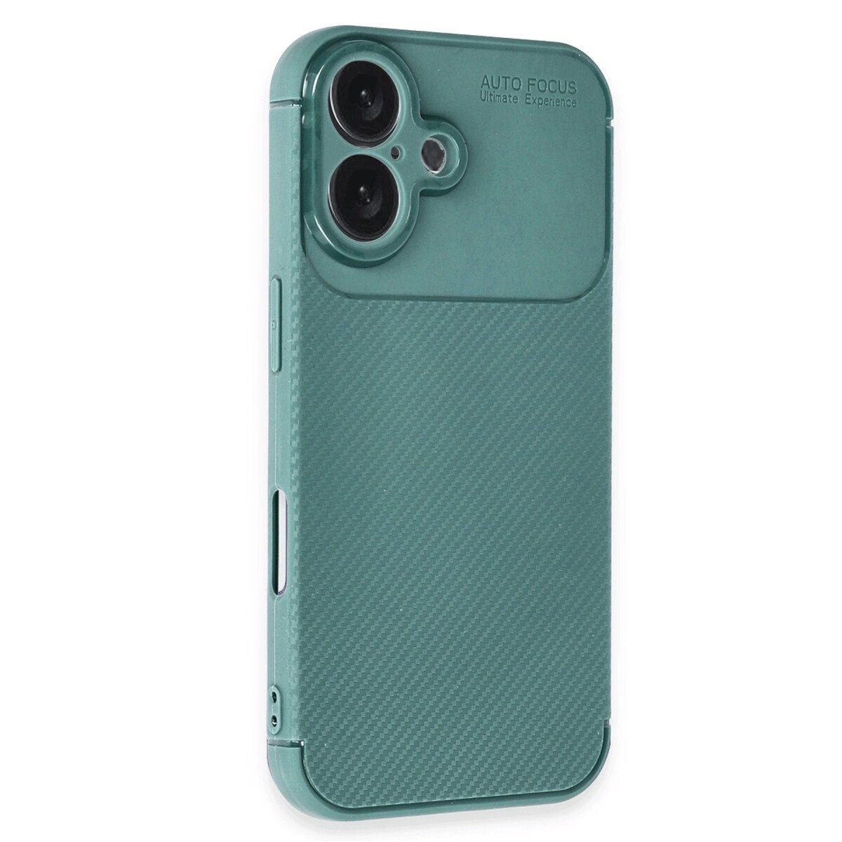 Apple İphone 16 Plus Kılıf Auto Focus Karbon Kapak - Koyu Yeşil