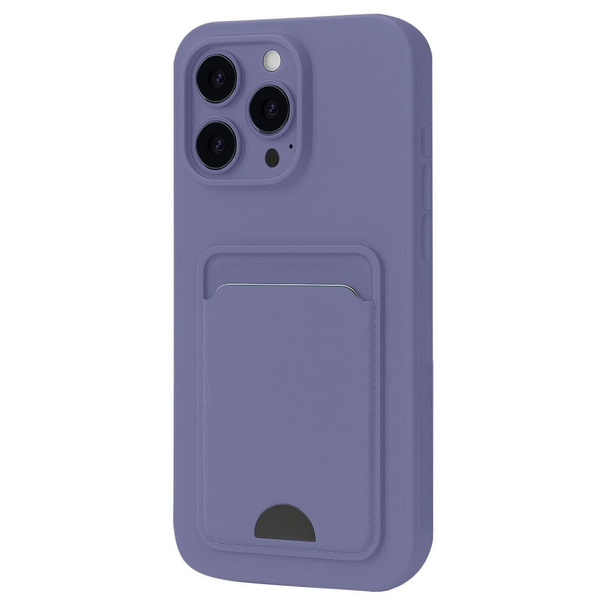 Apple İphone 16 Pro Kılıf Kelvin Kartvizitli Silikon - Lila