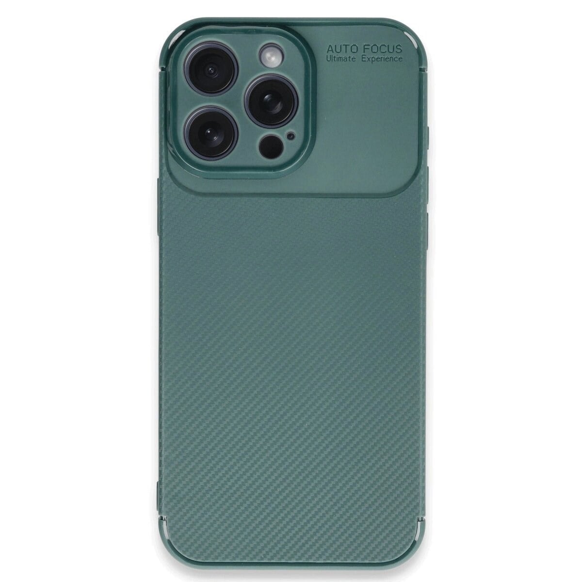 Apple İphone 16 Pro Max Kılıf Auto Focus Karbon Kapak - Koyu Yeşil