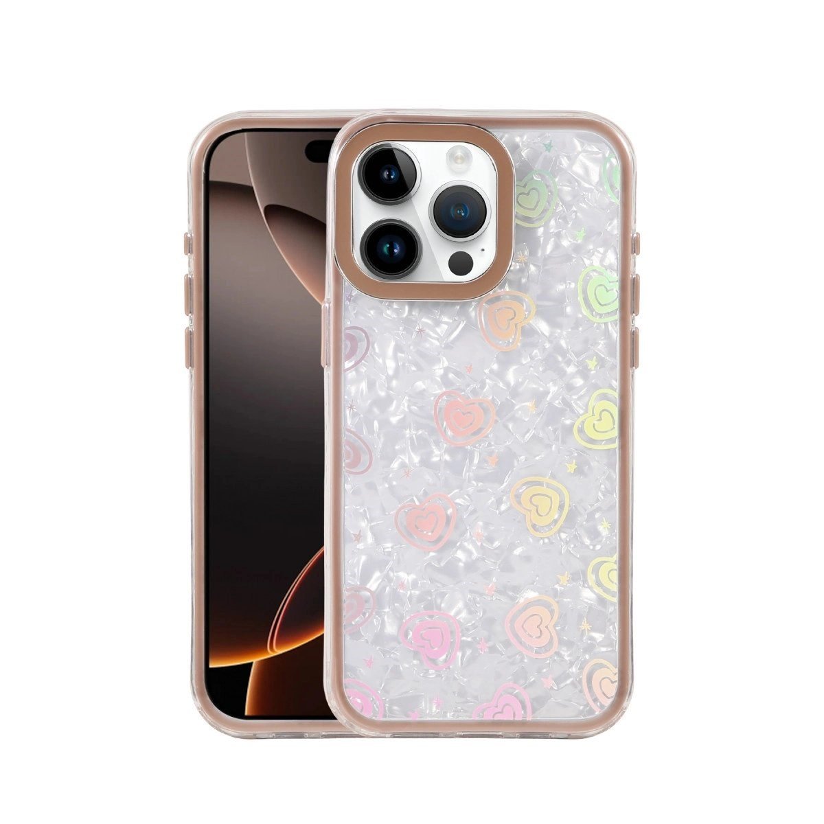 Apple İphone 16 Pro Max Lumi Desenli Kapak - Çöl Titanyum
