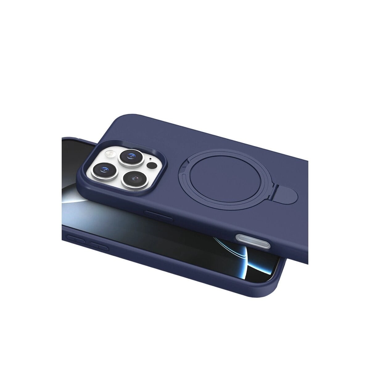 Apple İphone 16 Pro Max Regal Magsafe Standlı Kapak - Lacivert