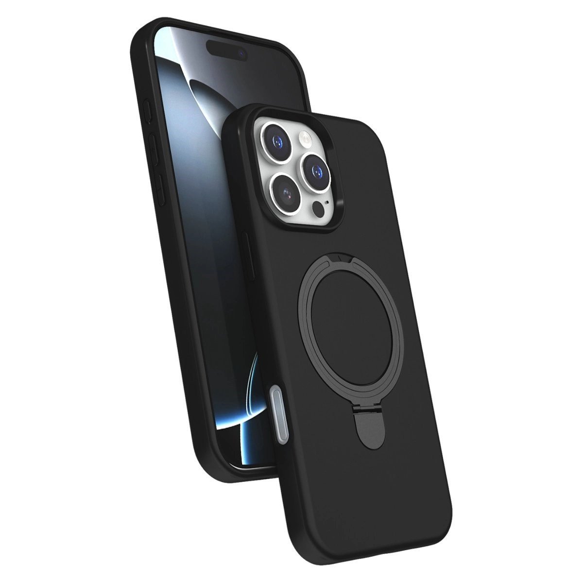 Apple İphone 16 Pro Max Regal Magsafe Standlı Kapak - Siyah