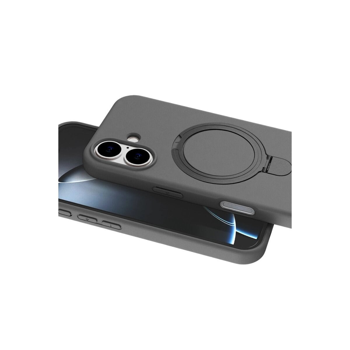 Apple İphone 16 Regal Magsafe Standlı Kapak - Titan Gri