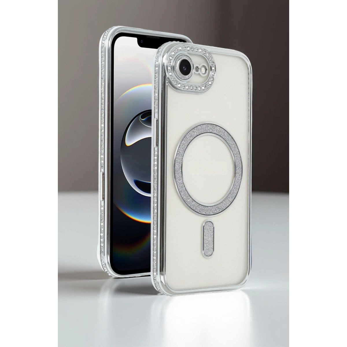 Apple İphone 16e Joke Simli Magneticsafe Kılıf - Pembe