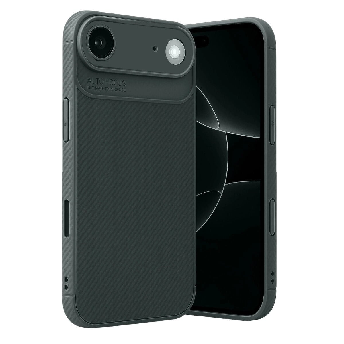 Apple İphone 17 Air Auto Focus Karbon Kapak - Koyu Yeşil