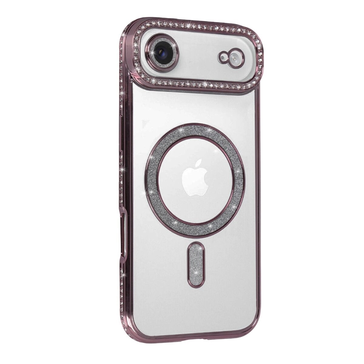 Apple İphone 17 Air Joke Simli Magneticsafe Kılıf - Pembe