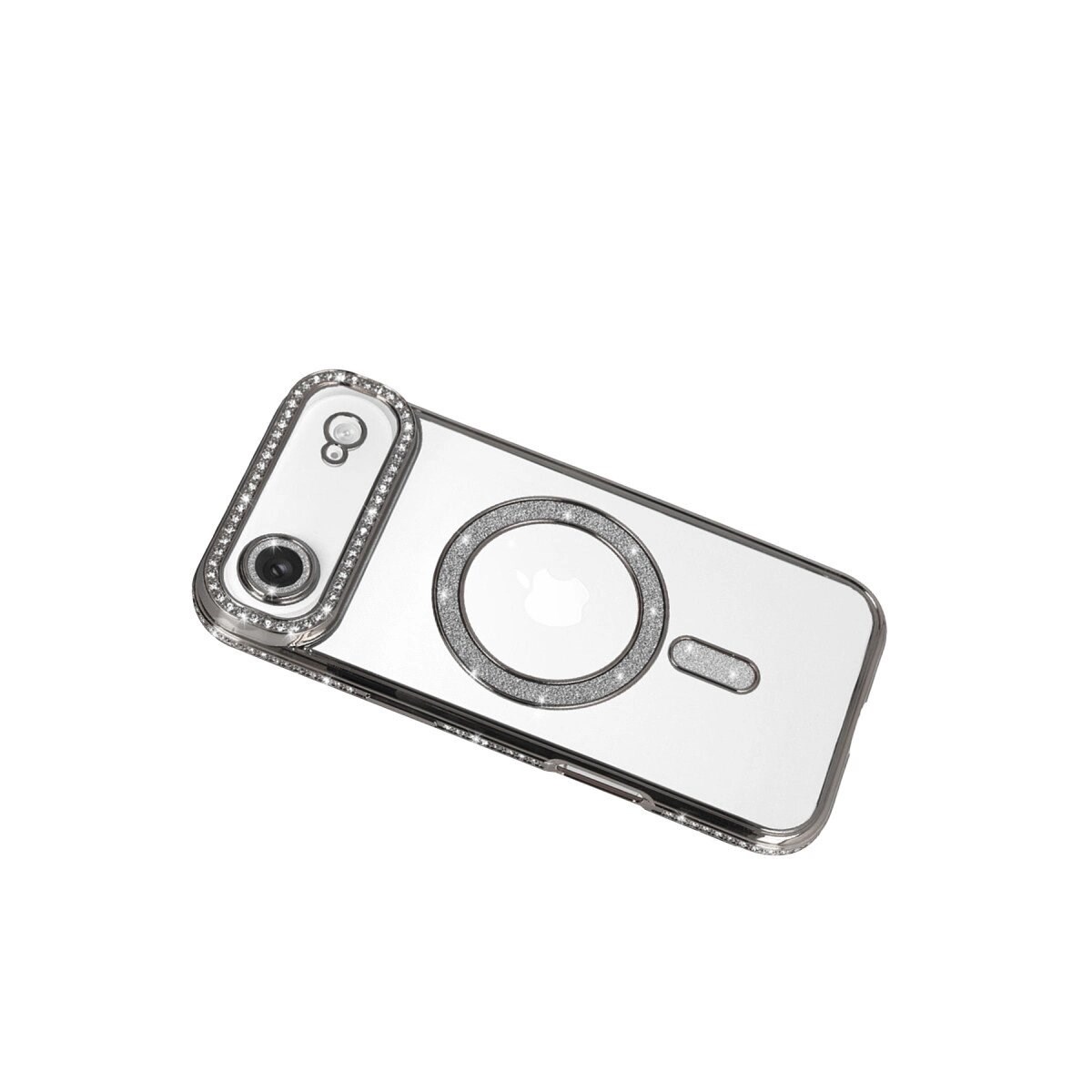 Apple İphone 17 Air Joke Simli Magneticsafe Kılıf - Gümüş