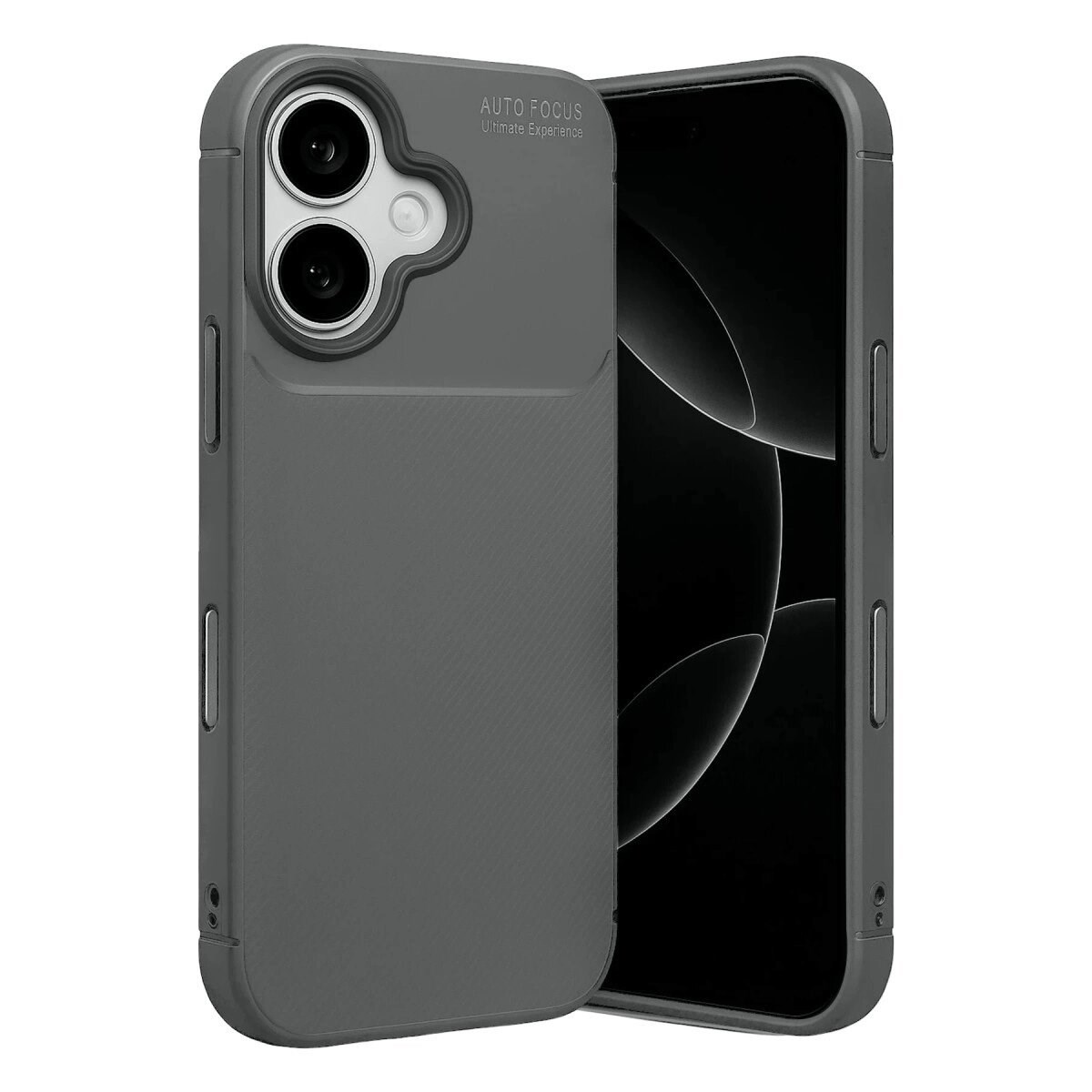 Apple İphone 17 Auto Focus Karbon Kapak - Gri