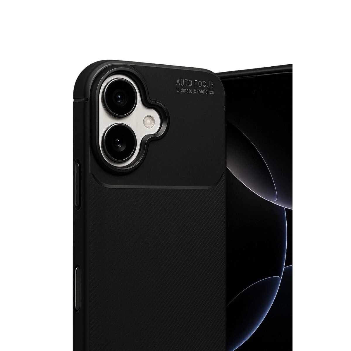 Apple İphone 17 Auto Focus Karbon Kapak - Siyah