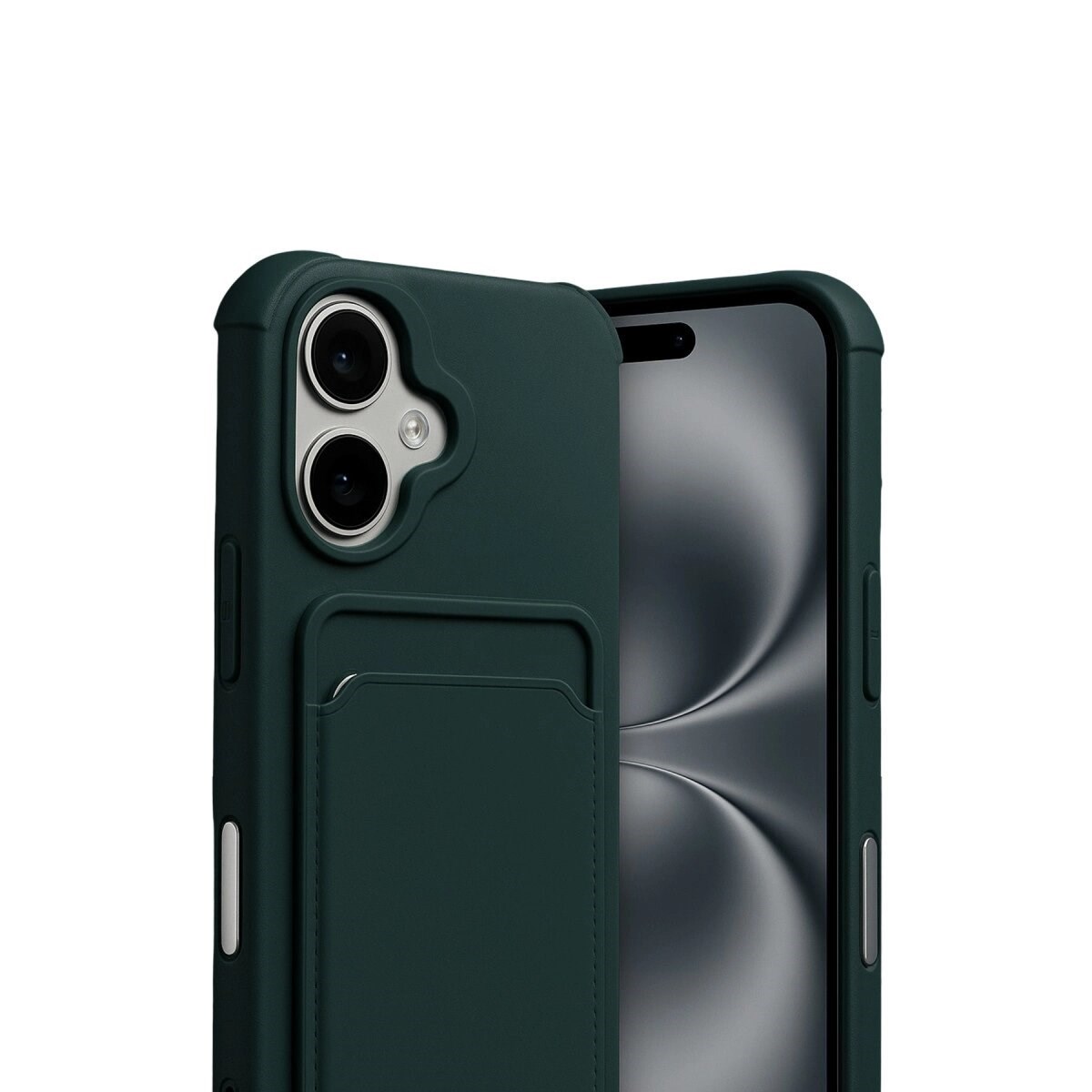 Apple İphone 17 Kelvin Kartvizitli Silikon - Koyu Yeşil