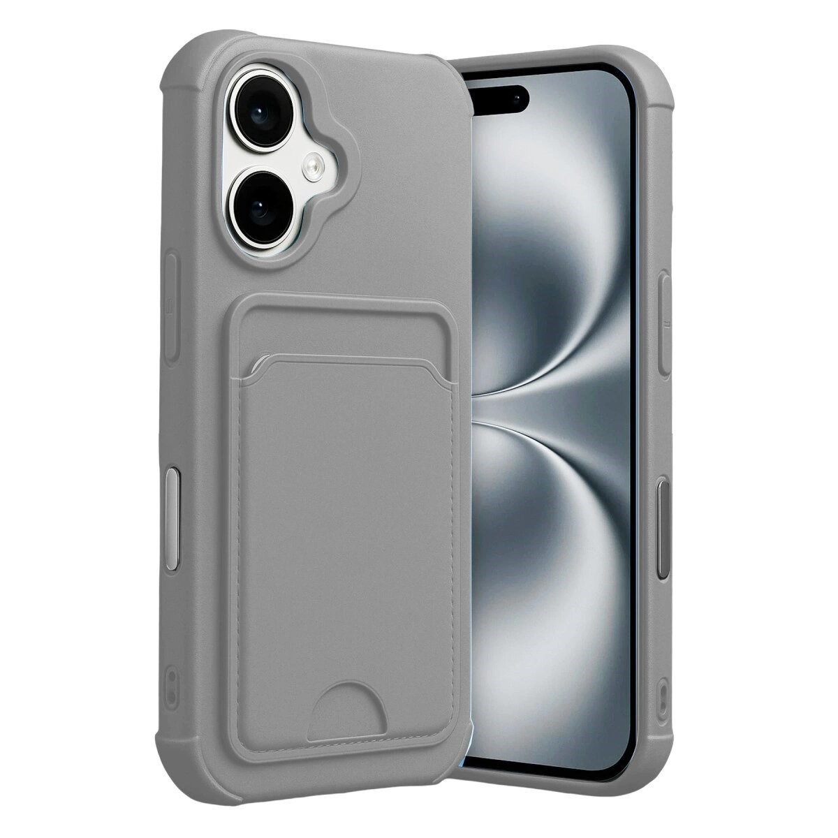 Apple İphone 17 Kelvin Kartvizitli Silikon - Gri