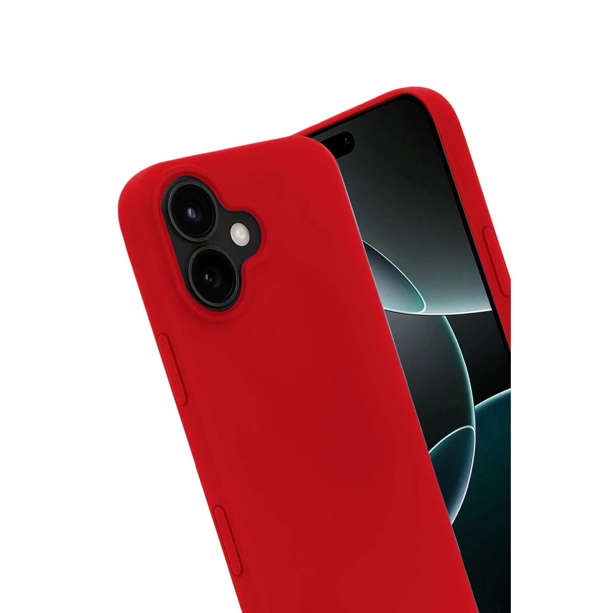 Apple İphone 17 Nano İçi Kadife Silikon - Kırmızı