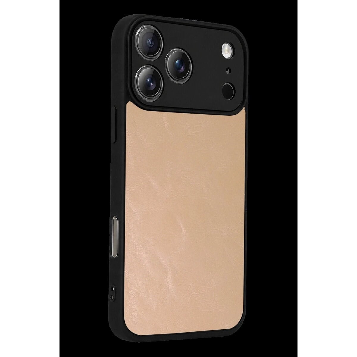 Apple İphone 17 Pro Aras Deri Kapak - Pudra