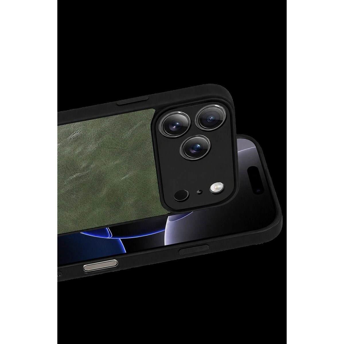 Apple İphone 17 Pro Aras Deri Kapak - Yeşil
