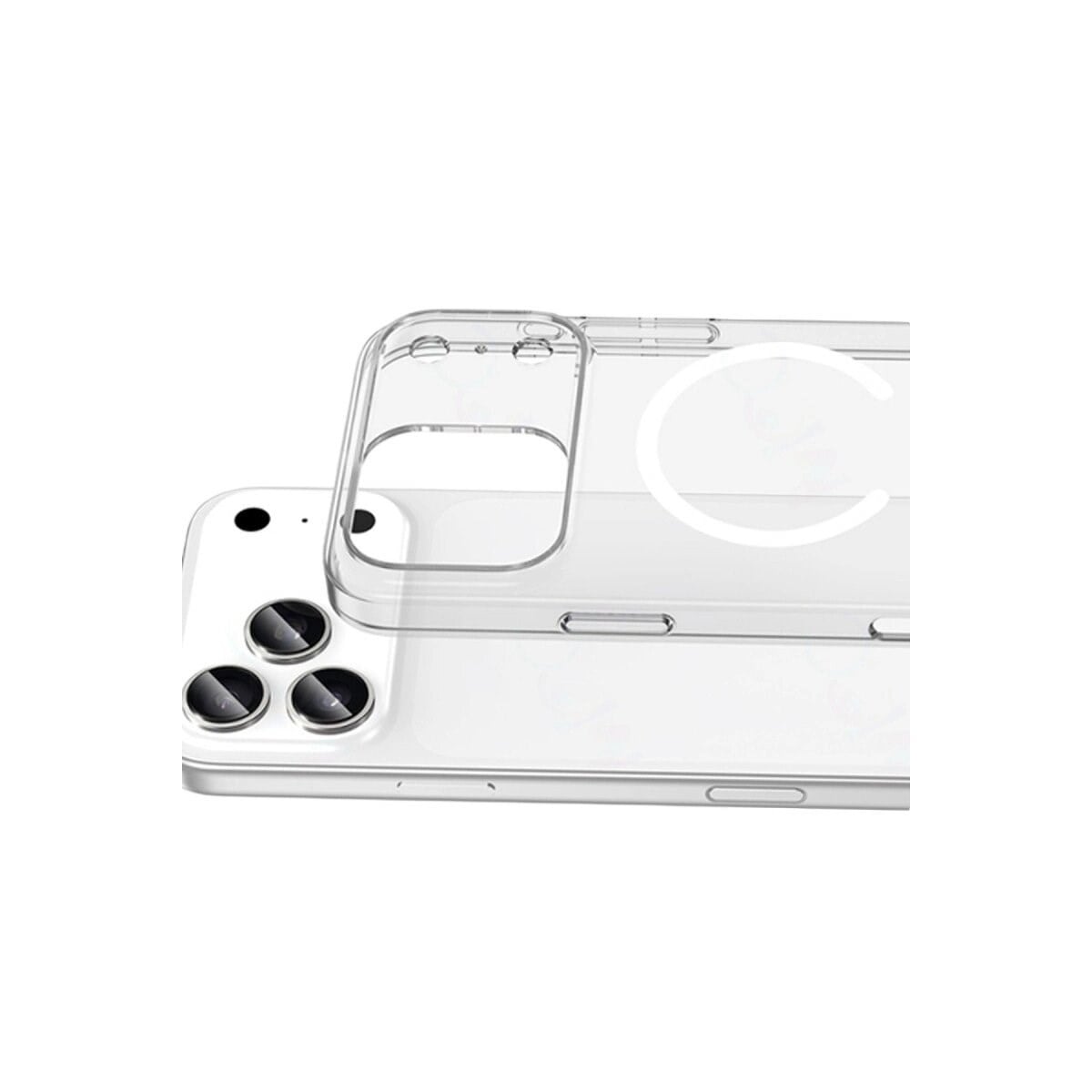 Apple İphone 17 Pro Combo Sert Şeffaf Magsafe Kapak - Şeffaf