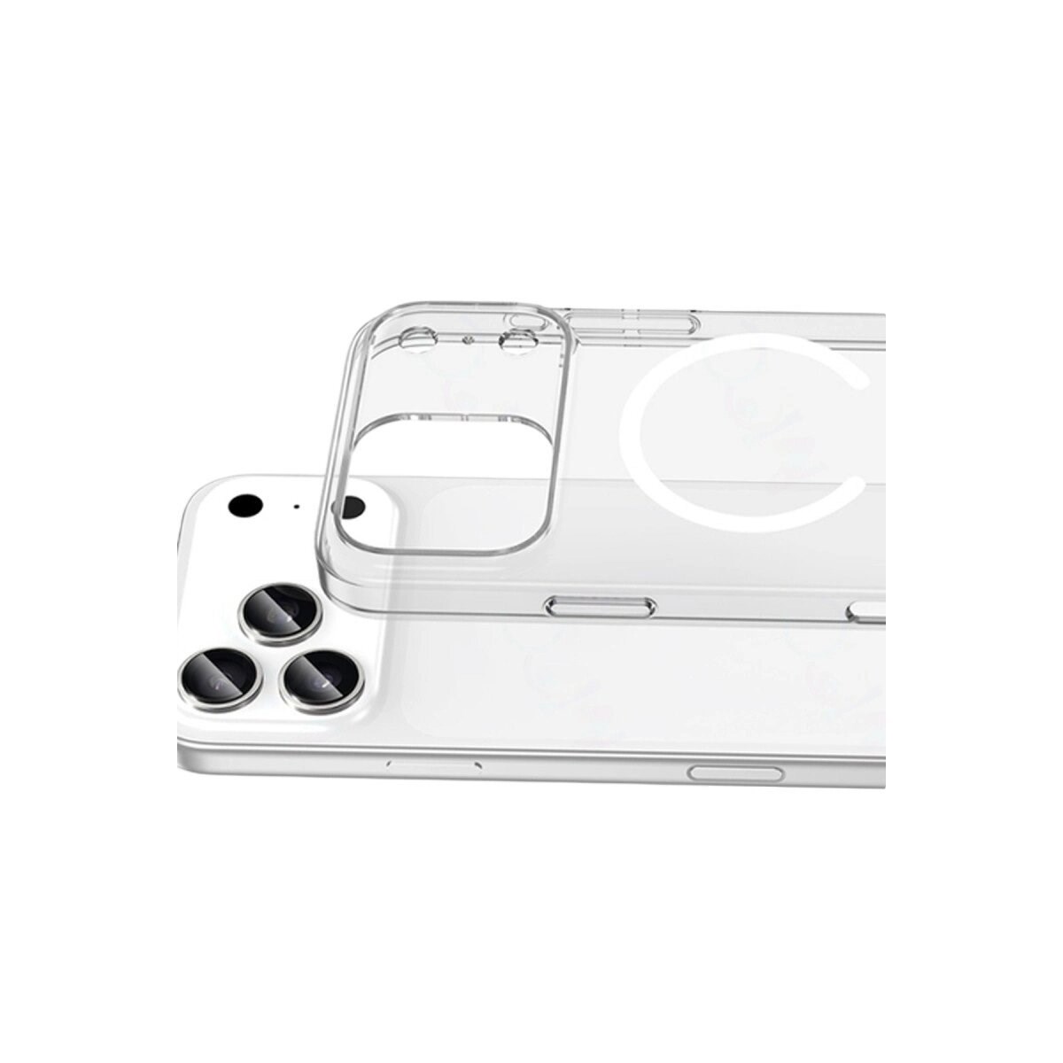 Apple İphone 17 Pro Combo Sert Şeffaf Magsafe Kapak - Şeffaf