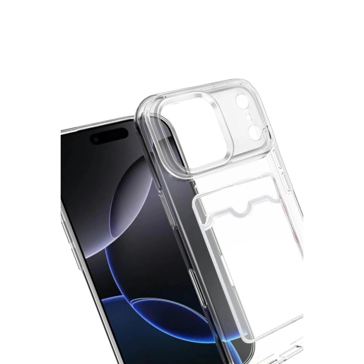 Apple İphone 17 Pro Kart Şeffaf Silikon - Şeffaf