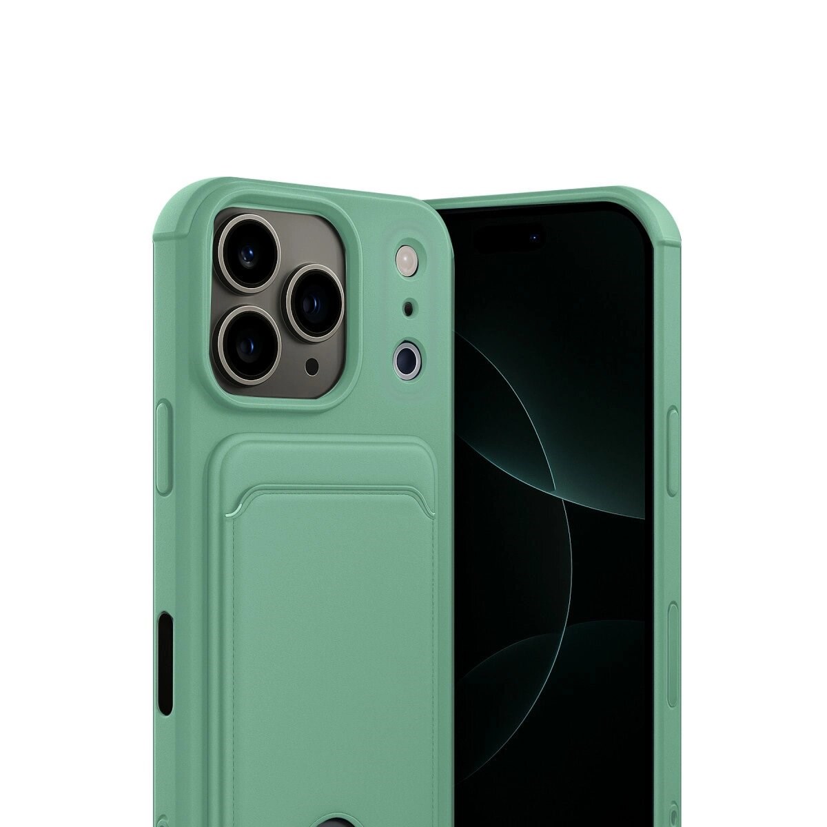 Apple İphone 17 Pro Kelvin Kartvizitli Silikon - Açık Yeşil