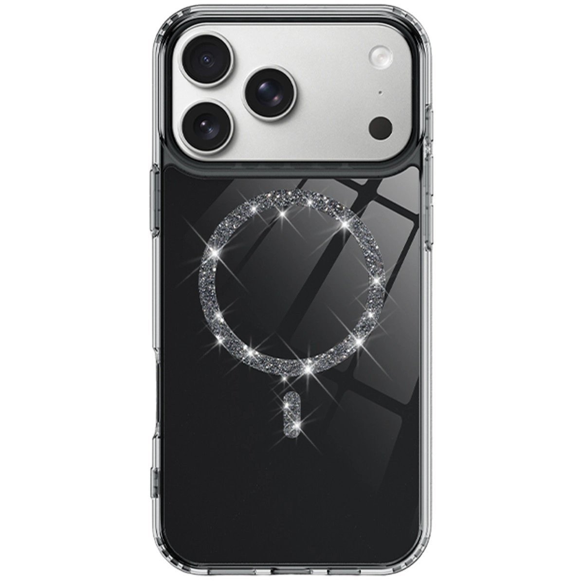 Apple İphone 17 Pro Live Diamond Magsafe Kapak - Siyah